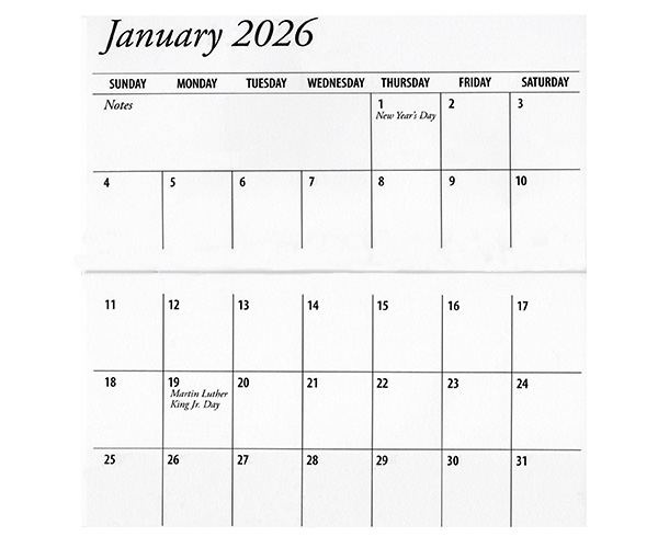 2 Year 2025 2025 Pocket Calendar Insert
